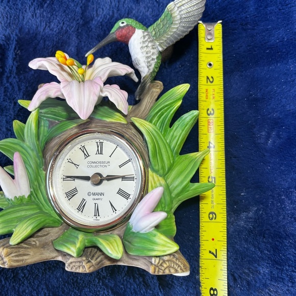 Seymour Mann INC CONNOISSEUR COLLECTION Hummingbird Clock. *Working* Wth Base - Picture 7 of 11